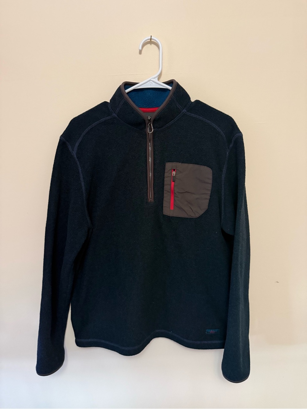 G.H. Bass & Co. Explorer Navy Fleece Quarter Zip Pullover Size Medium
